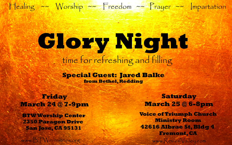 Glory Night – Healing and Impartation – Jared Balke